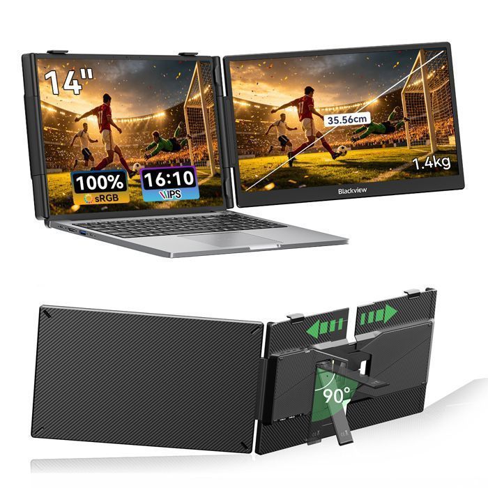 Blackview SCM 5 Extension Ecran Ordinateur Portable Ultra-Fine Double Moniteur Portable 14” Extension Décran 1080P FHD