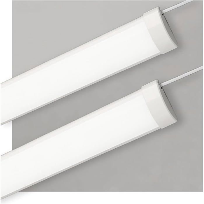 Lot de 2 Neon LED 120 cm 32W 3550lm Blanc Froid 6500K Reglette LED Fine et Durable Tube Eclairage Garage Économique 2