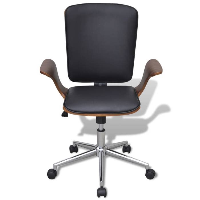 Luxe&Mode Chaise de bureau Bois courbé avec tapisserie en similicuir 2 ans garantie LV2339
