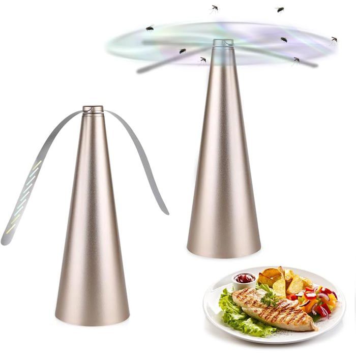 Lot de 2 ventilateurs anti-mouches de bureau aux tables dextérieur à intérieure et extérieure aux fêtes aux barbecues