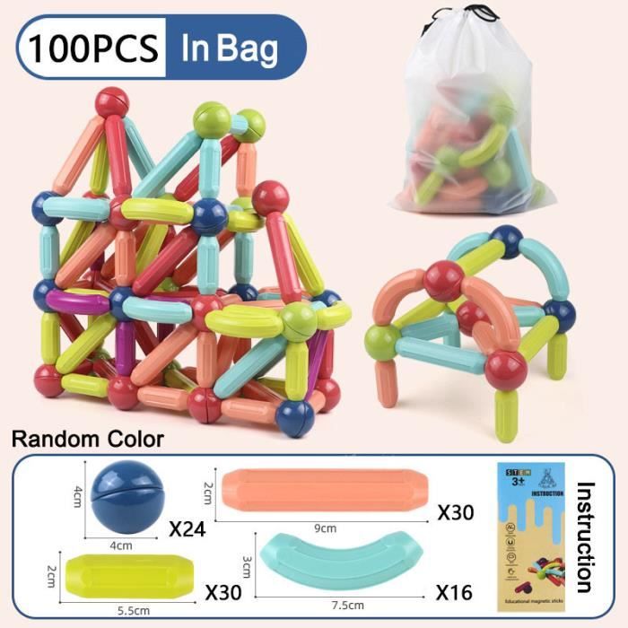 Blocs De Construction Magnétiques Pincush - 42 Pièces - Jouet éducatif 3-8 Ans