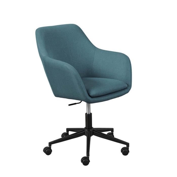 Valka Fauteuil De Bureau Sur Roulettes Tissu Bleu Canard Achat Vente Chaise De Bureau Soldes Sur Cdiscount Des Le 20 Janvier Cdiscount