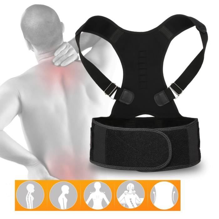 Correcteur De Posture ShuBel - Taille S - Noir - Pour Dos, Unisexe - Semi-mou En Caoutchouc
