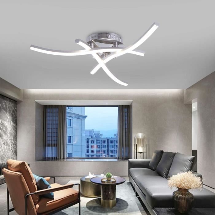 Plafonnier LED - Lustre moderne pour restaurant salon chambre - Lumière blanche neutre 4000K - 18W 1600Lm - IP20