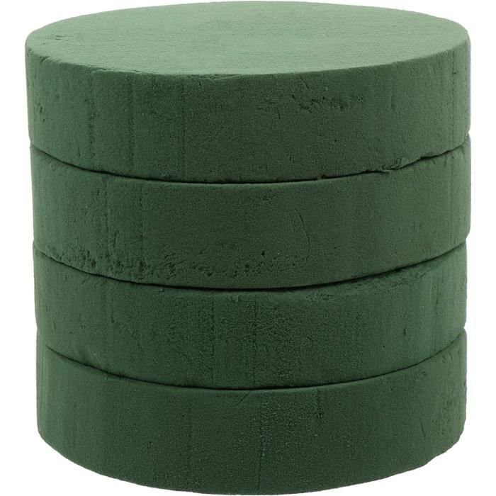 Lot De 12 Supports Mousse Florale Ronde Verte - Avec Fil, Pour Décoration Bouteille De Vin, Mariage, Fête, Rétention D'eau - 7