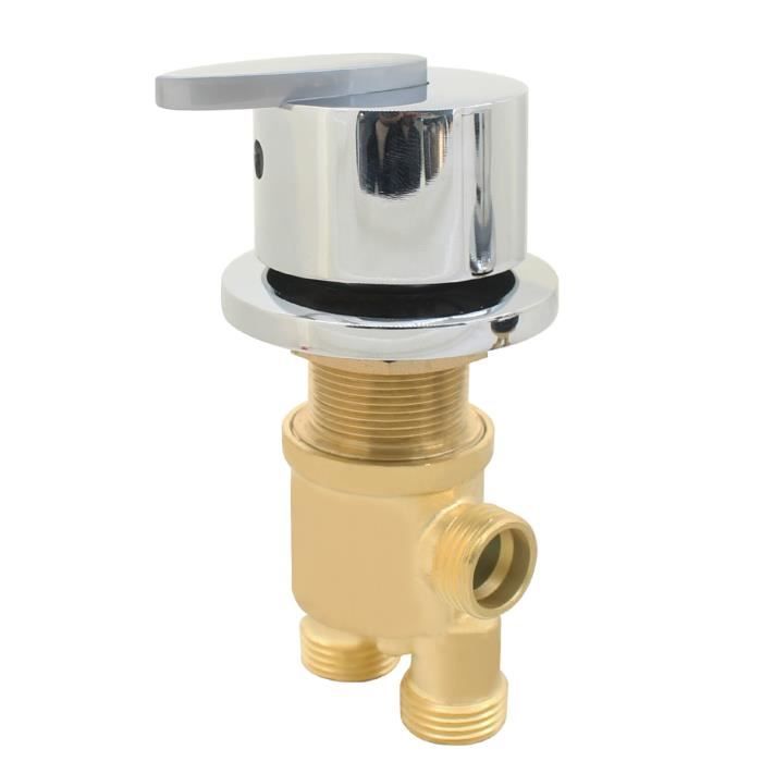 Robinet De Douche Pour Camping-car – Vanne De Mélange 2 Boutons Noir, Installation Sur Table 1/2" NPT