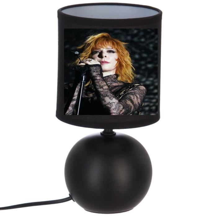 Lampe de chevet - MYLENE FARMER - CAC 102 - Personnalisable - Coton et polyester - 60W E14