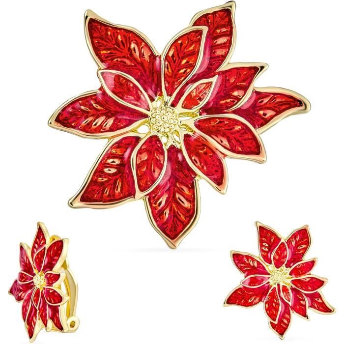 Bijou Cristal Transparent EVER FAITH Broche Cristal Autrichien 10cm - Design Dentelle Filigrané Transparent - Bijou Élégant Noces Accessoire Soirée élégant