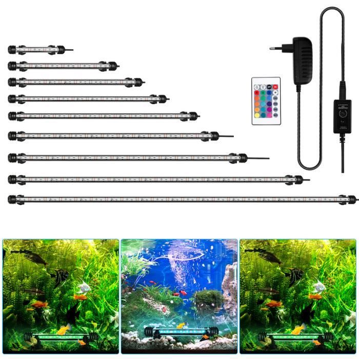 Meilleurs prix pour Lampe LED pour aquarium - Hengda - 92 cm - RGB - Télécommande sans fil - Étanche