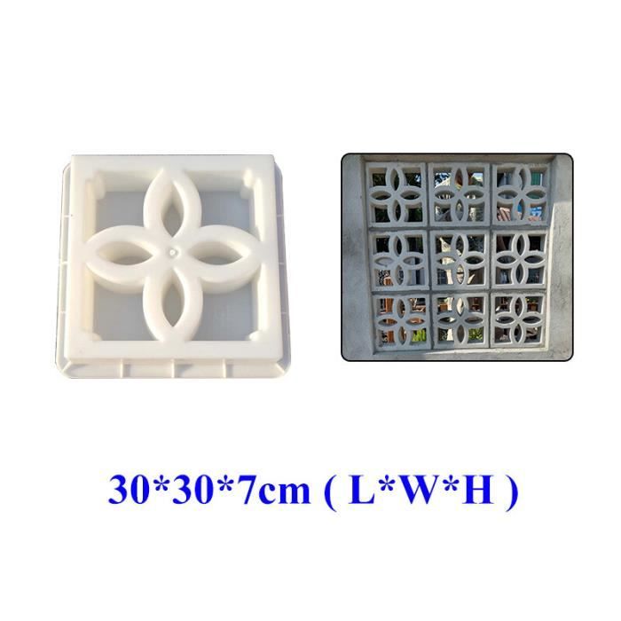 Moule Plastique Béton Décoratif Style Européen - Pour Piliers De Clôture, Villa - 40x40x21 Cm - Construction Facile