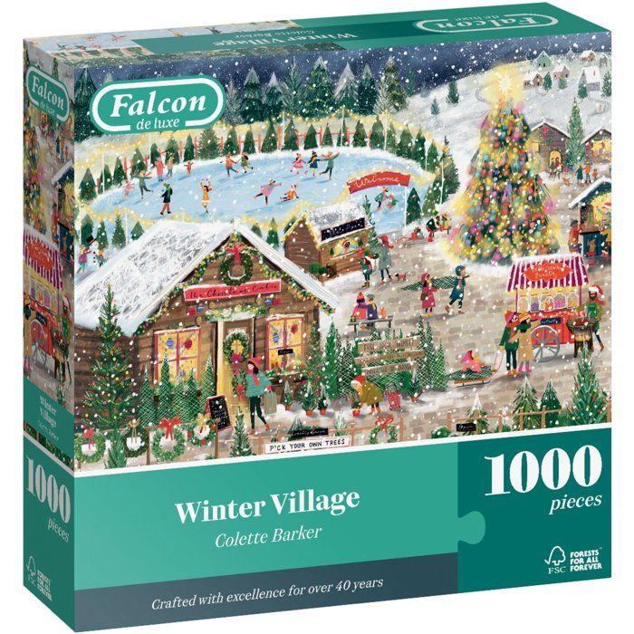 Puzzle - JUMBO - FALCON - Winter village - 1000 pièces - Dès 12 ans