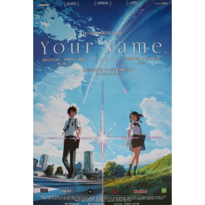 YOUR NAME Affiche Cinéma Originale ROULEE Petit format 53x40cm Movie