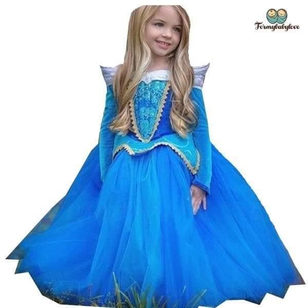 Déguisement fille de princesse bleu (Du 4 ans au 10 ans) - tailles:6 ans -  Cdiscount Jeux - Jouets