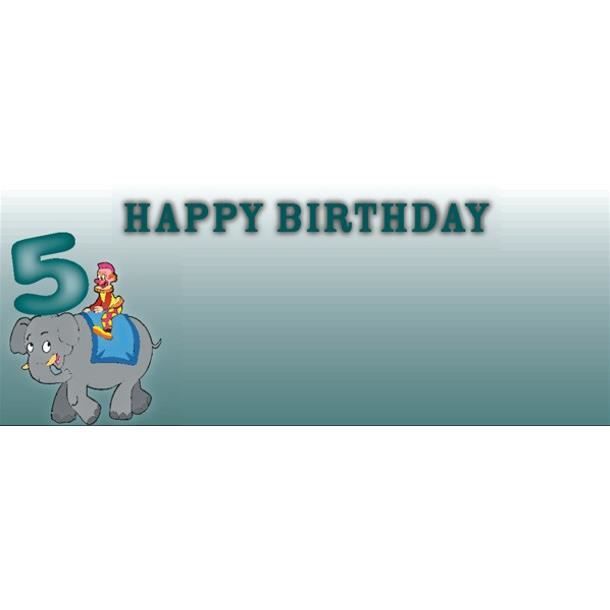 Joyeux Anniversaire 5 Ans Elephant Banderole Personnalise 180 X 70 Cm Cdiscount Maison