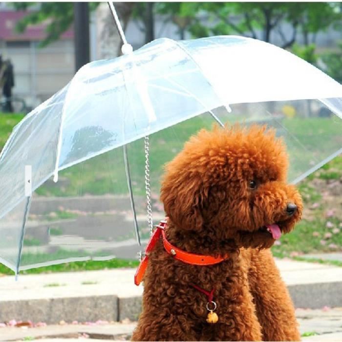 Parapluie Pour Animaux De Compagnie Raincoat Garder Au Sec Pratique Teddy Caniche Petits Chiens Chats Chaîne De Traction De Chiot