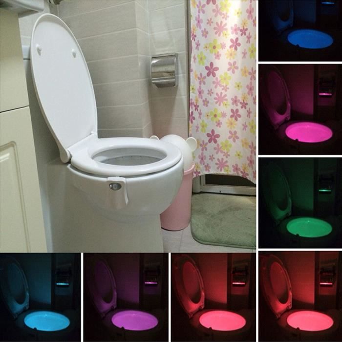 1 PCS Lampe de Toilette WC LED Veilleuses Capteur de Mouvement