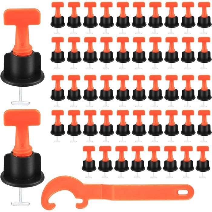 Akozon 100pcs Coin Nivellement Carrelage - Système Niveleur Carrelage Jaune Pour Épaisseur 8-13mm
