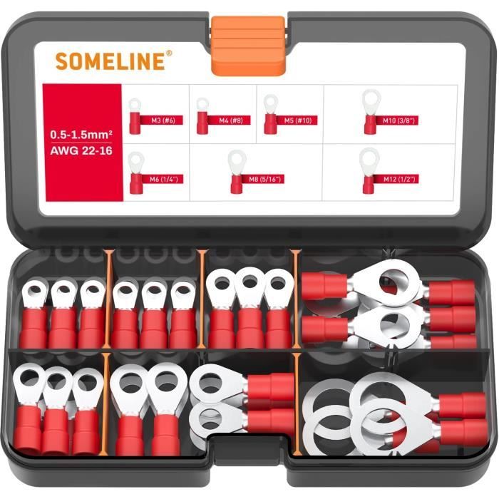 ANNBCDL BN – Connexion De Câble électrique En Cuivre, Manchon à Sertir, Connecteur De Cosse De Virole Tubulaire, Terminal D'épissure Bout à Bout De Tube Non Isolé(100Pieces BN0.5