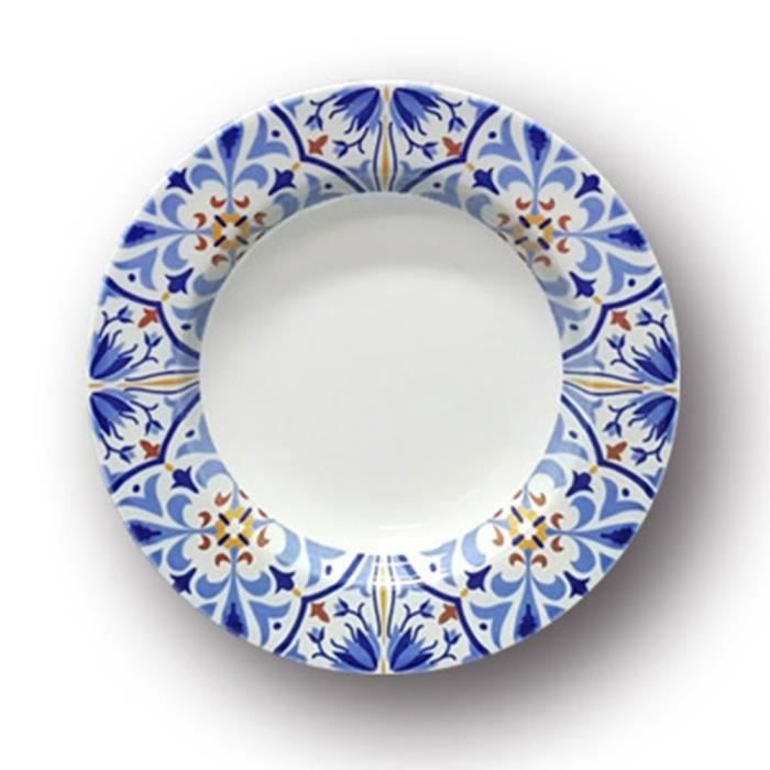 Assiettes creuses Amalfi x 6 - D 23 cm