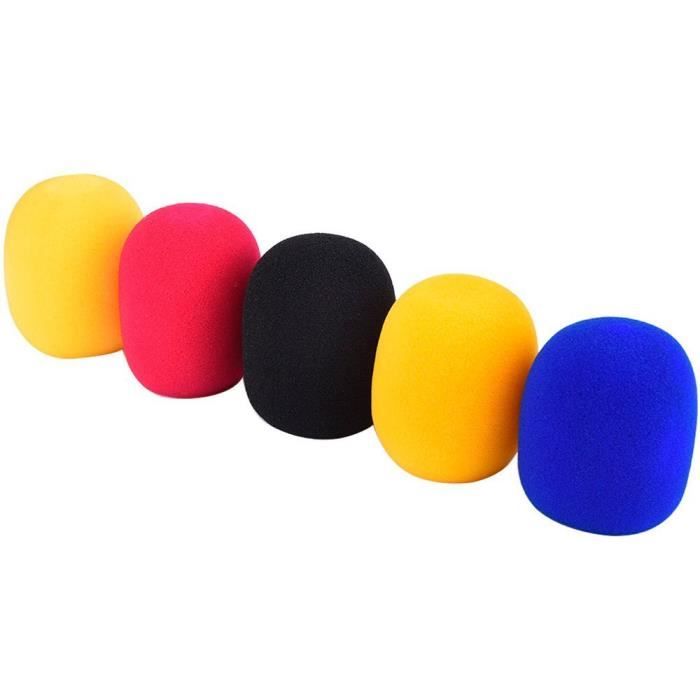 Marchelec Lot de 5 bonnettes pour microphone Assortiment de couleurs