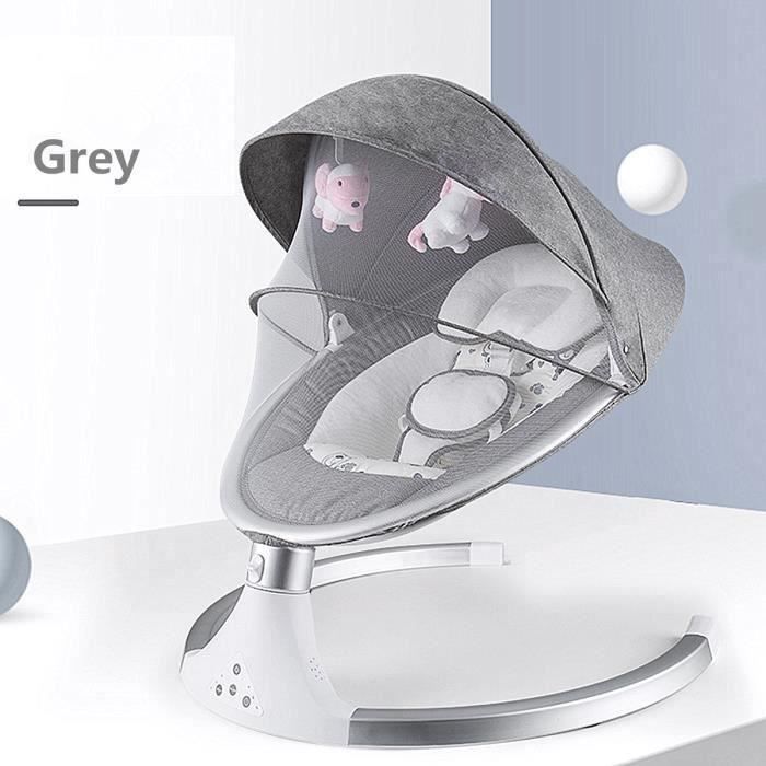 Bioby Transat Balancelle Electrique Nouveau Ne Bebe Dormir Balancoire Avec Coussin De Siege Gris Cdiscount Puericulture Eveil Bebe