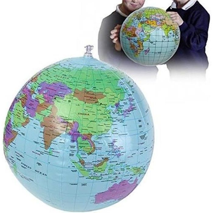 Macabolo Lot de 5 Cartes gonflables Globe terrestre océan 30 cm 