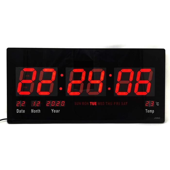 Jh4622 Horloge Murale Led Avec Affichage De La Date Et De La