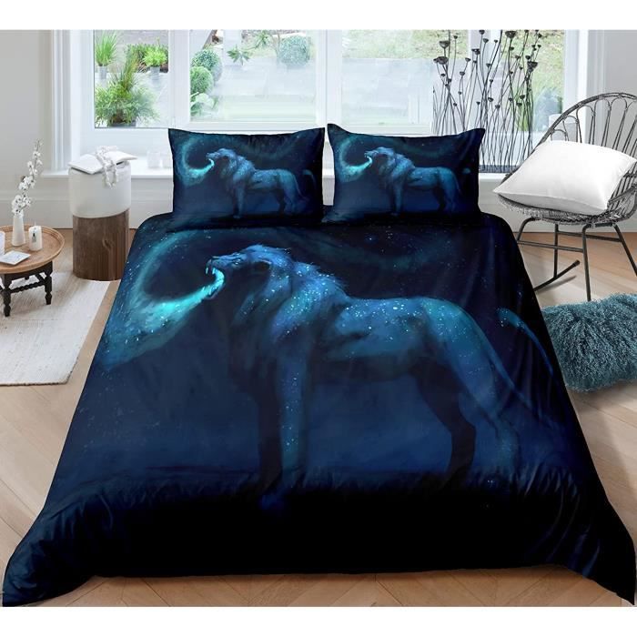 Tapis 3D Motif Loup Tigre Lion - Moquette Douce 80x120cm Orange Pour Salon Et Chambre Enfant