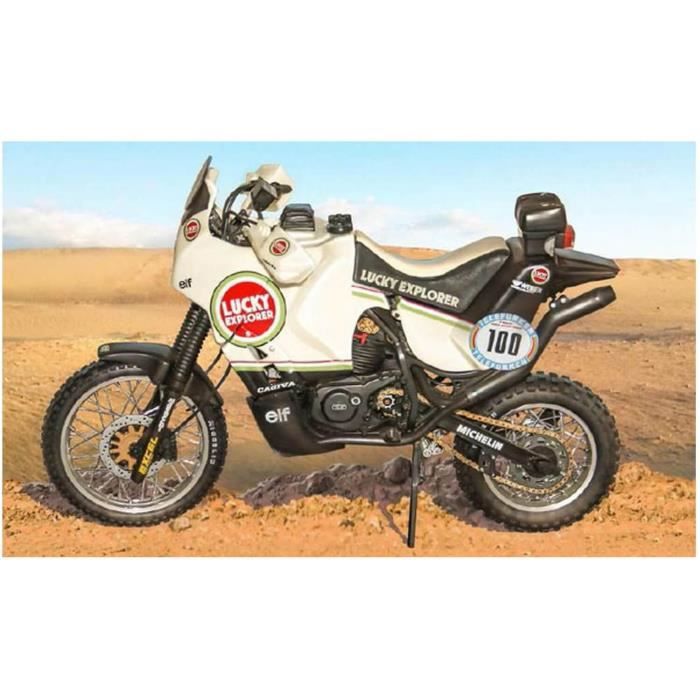 Maquette moto - ITALERI - Cagiva Elephant 850 Dakar 1987 - Échelle 1/9 - Coloris Unique