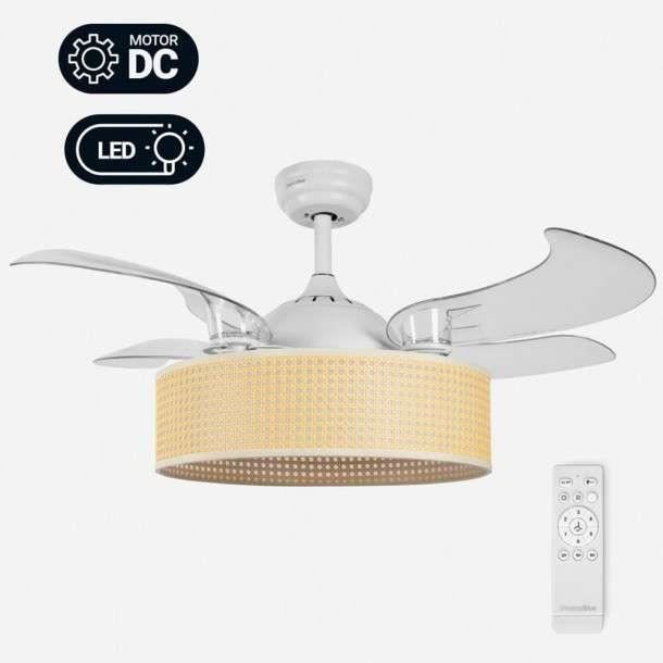 Ventilateur de Plafond - JALOQUE - 65W - Blanc - Électrique - 60 dB