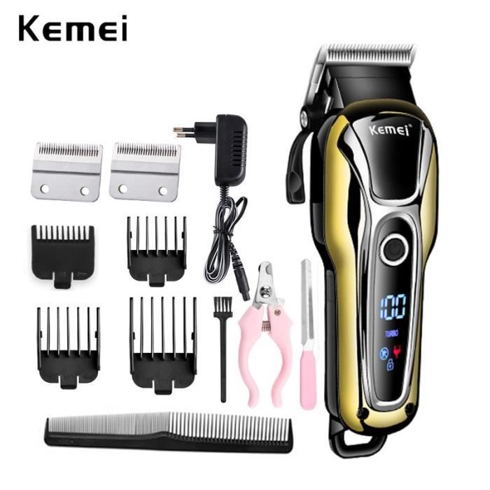 Animalerie Tondeuse professionnelle de cheveux de chien de tondeuse animale rechargeable de 100 240v pour - Type KM-1990QD2P