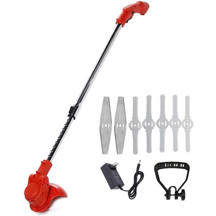 Débroussailleuse Électrique Sans Fil - 800W, Tête Réglable 90°, 2 Batteries, Pour Jardin Et Terrain - 5