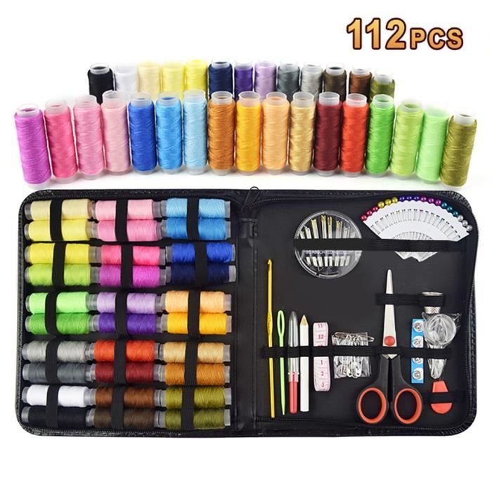 Kit De Couture 26 Pièces Premium - Avec Étui De Transport, Fils Multicolores, Outils, Idéal Maison & Voyage