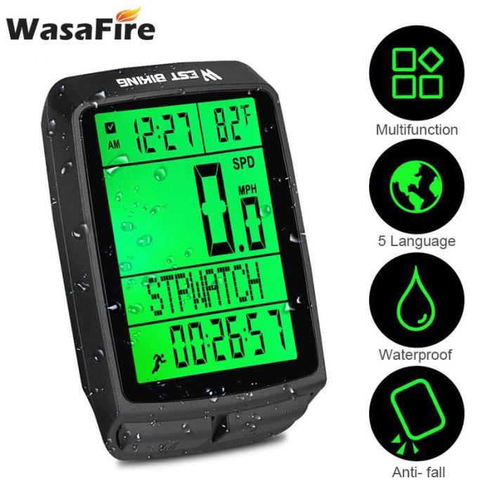 Compteur pour cycle,White--Mini ordinateur de vélo GPS rétro éclairé