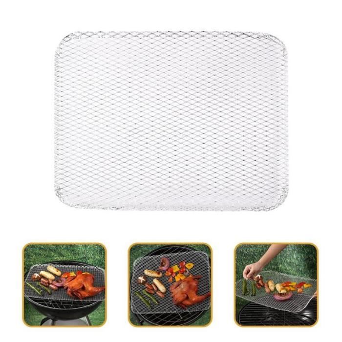 Snufeve6 Tapis Barbecue Réutilisable 40x33 Cm - Tapis Cuisson Antiadhésif Noir Découpable