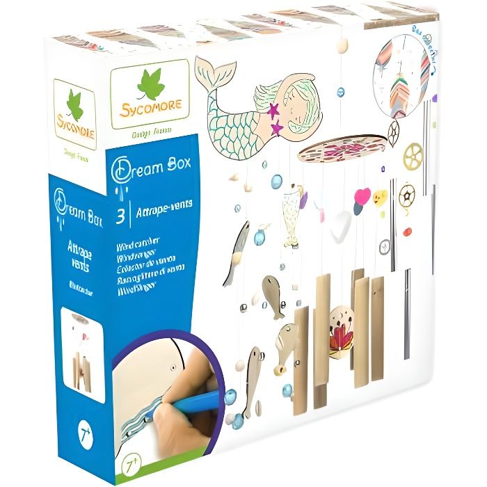 SYCOMORE - Kit de loisir créatif enfant - 3 Attrapes-Vents - DIY