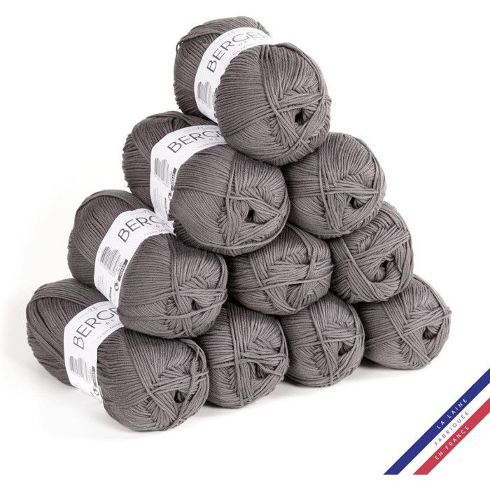 10 Pelotes De Laine Démarquée - Chanvre, Douce Et Légère - Fabriqué En France - Aiguilles 4/5