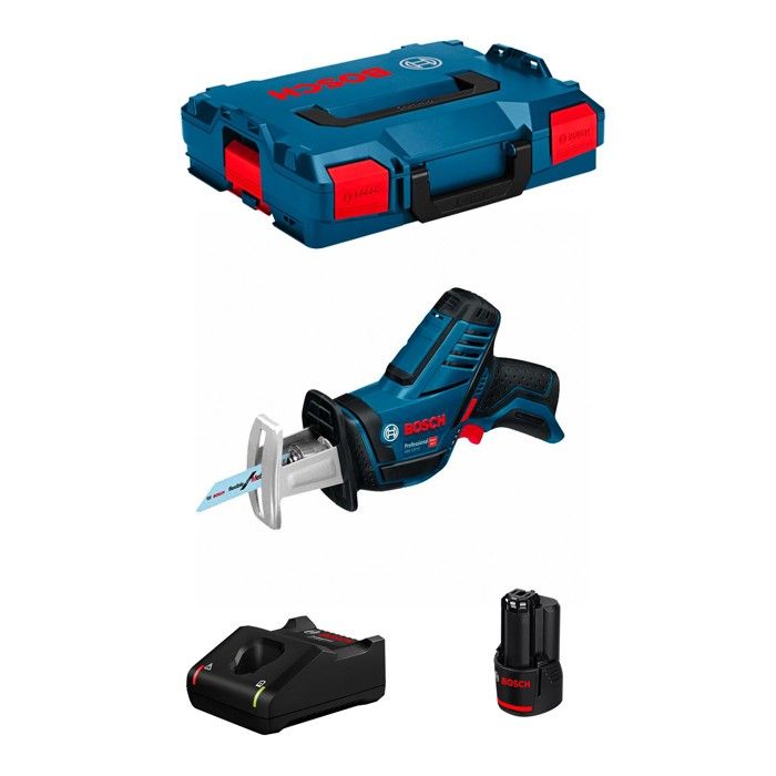 Scie Sabre BOSCH GSA 12V 14 1 x 2 5 Ah + GAL1230CV + Boxx 102