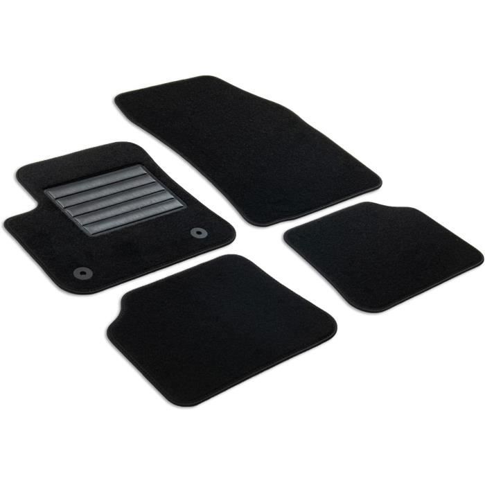 Tapis De Sol Sur Mesure MTM Pour Opel Corsa D/E 2006-2019 - Velours Noir - 100% Italie