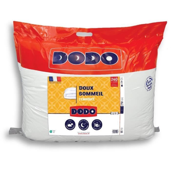 Couette Tempérée 300 g/m² - DODO - DOUX SOMMEIL - 220 x 240 cm - Blanc