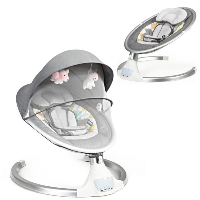 Dreamade Transat Bebe Electrique Avec 5 Amplitudes De Vibrations Musique Balancelle Bebe Avec Minuterie Telecommande Cdiscount Puericulture Eveil Bebe