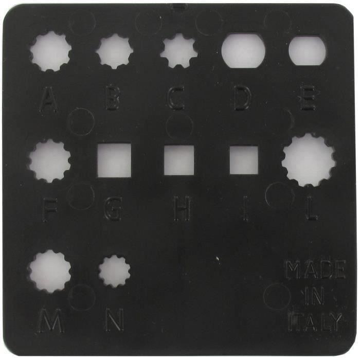 Gabarit pour identification de l'adaptateur à utiliser avec le renvoi d'angle universel 160-2042 pou