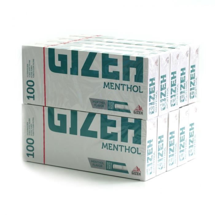 10 boites de 100 tubes gizeh fresh cliq