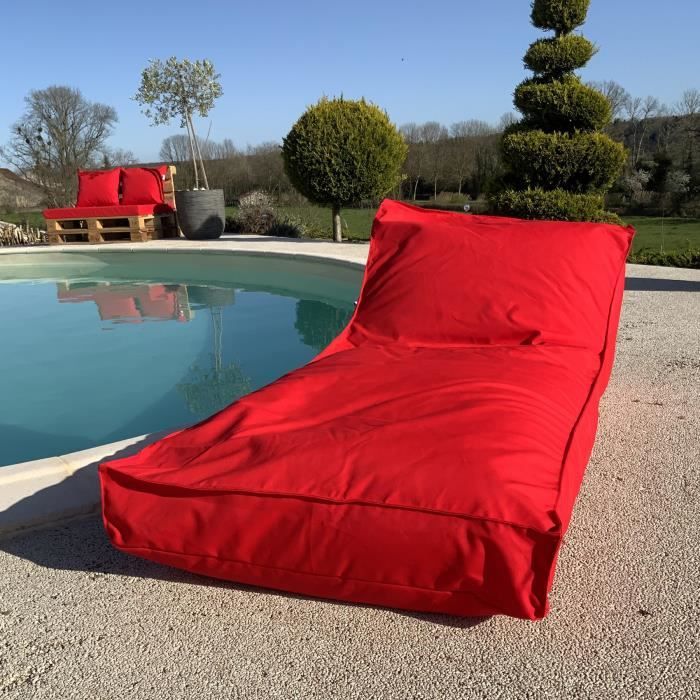 housse de matelas bain de soleil rouge 160 x 65 cm