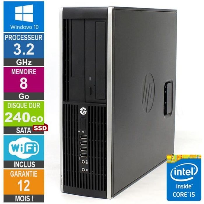 Vente PC Portable PC HP Pro 6300 SFF Core i5-3470 3.20GHz 8Go/240Go SSD Wifi W10 pas cher Vente PC Portable PC HP Pro 6300 SFF Core i5-3470 3.20GHz 8Go/240Go SSD Wifi W10 pas cher