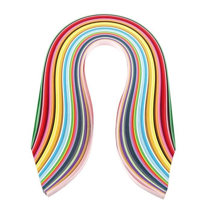 PATIKIL Bandes Papier Quilling Arc-en-Ciel 540x3mm 240 Pcs - Jaune Clair Dégradé