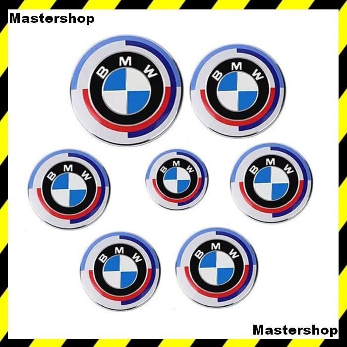 kit embleme BMW 7pcs 50eme anniverssaire - BMW EDITION 50TH ANNIVERSARY - Mastershop