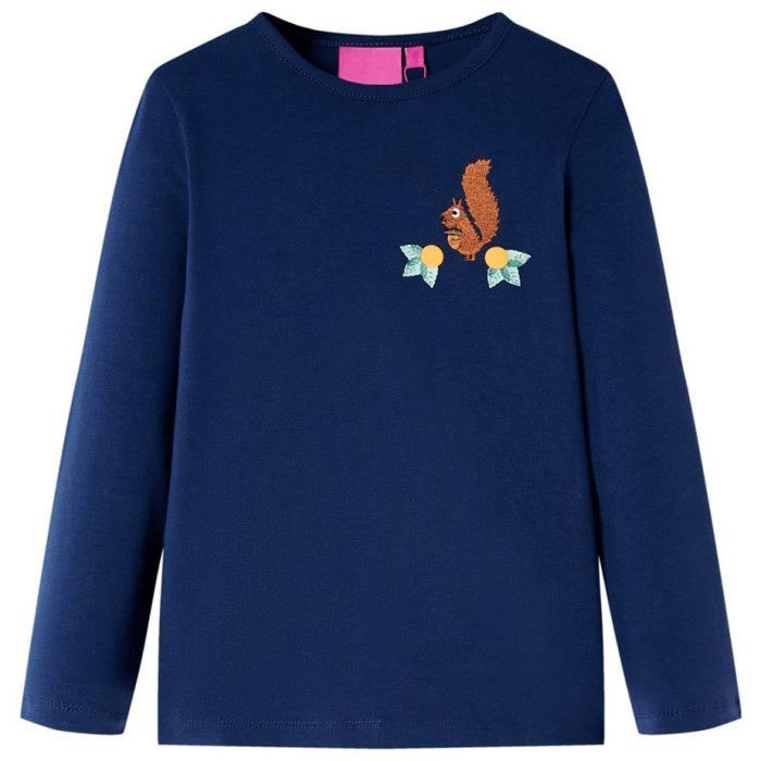 T shirt enfants à manches longues bleu marine 104 T shirt enfants à manches longues bleu marine 104