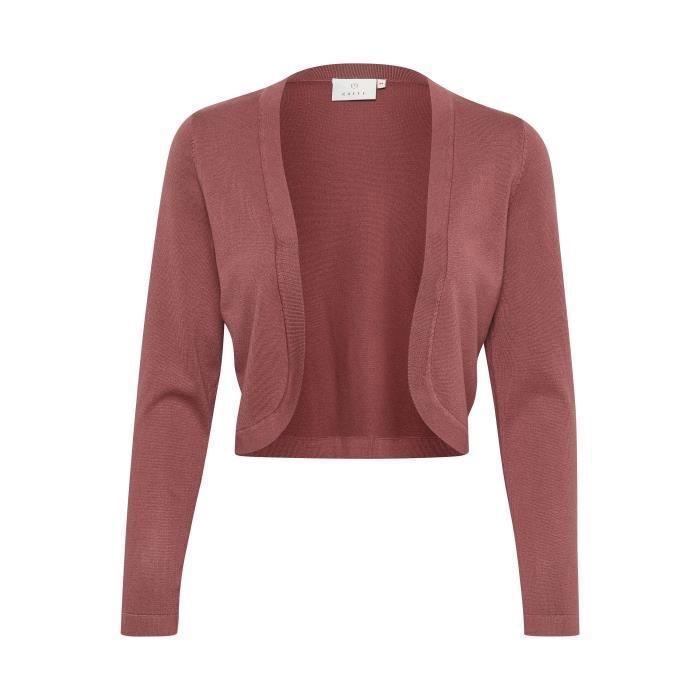 KAFFE Astrid - Cardigan boléro femme rouge, 80% viscose 20% nylon ...