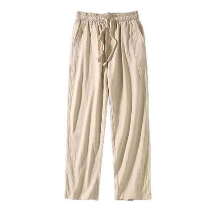 Pantalon en lin taille elastique Clearance